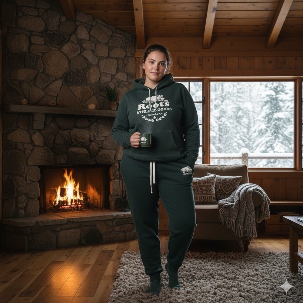 Roots hoodie & joggers sweat pants sweat suit set